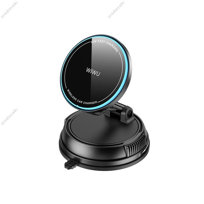 Автомобільний тримач із бездротовою зарядкою WiWU CH-326 Universal Automatic Wireless Car Charger Black